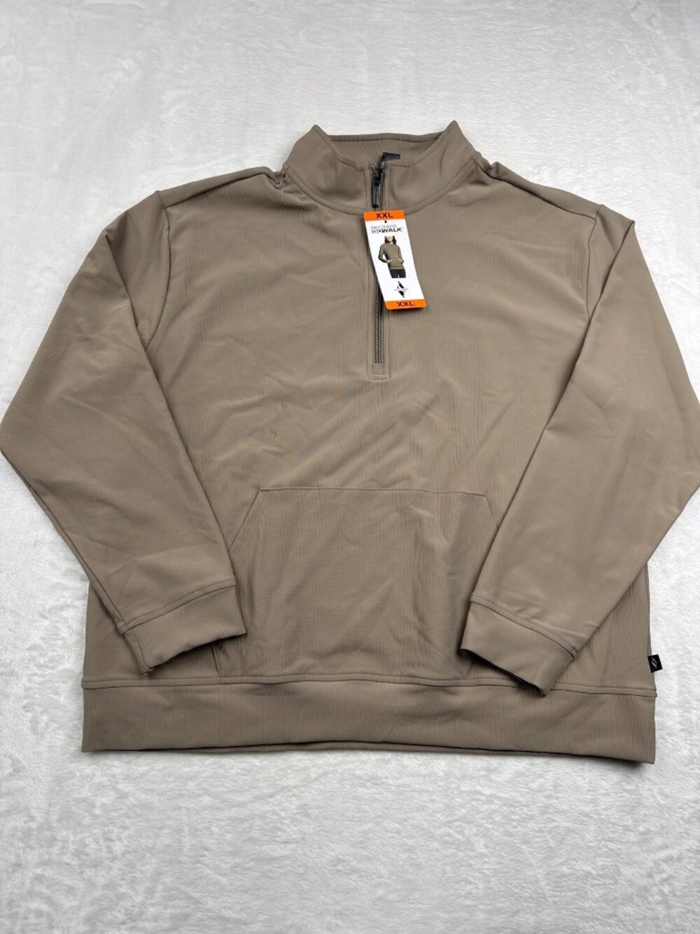 Skechers GoWalk Womens Tan 1/4 Zip Pullover Sweatshirt XXL Activewear